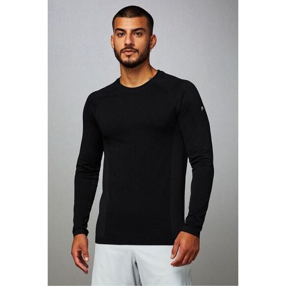 NEW Fabletics The Training Day Long Sleeve Tee Black Men's Size Extra Large XL - Picture 1 of 10